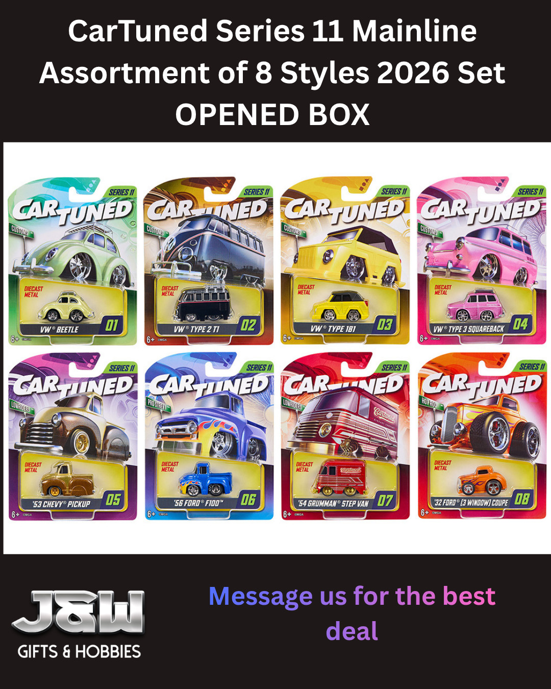 CarTuned Series 11 Mainline 2026 Set of 8 Cars 1/64 OPENED BOX