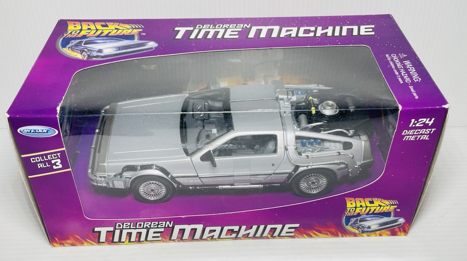 WELLY ALL Back to The Future I II & III DeLorean Time Machine 1:24 Scale Diecast