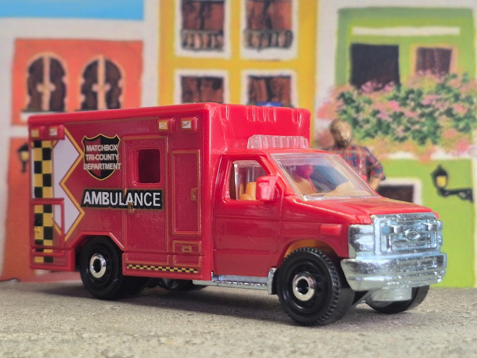 ’26 MATCHBOX 2009 FORD E-350 AMBULANCE LOOSE 1:64 SCALE RESCUE SERIES
