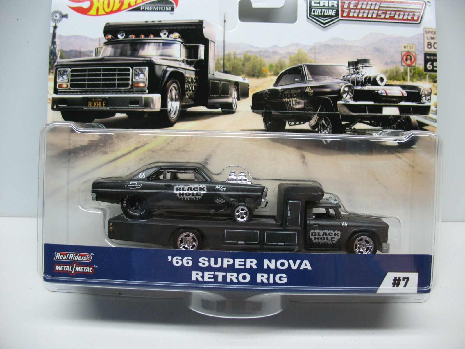 HOT WHEELS 2019 TEAM TRANSPORT CAR CULTURE ’66 SUPER NOVA RETRO RIG CASE D