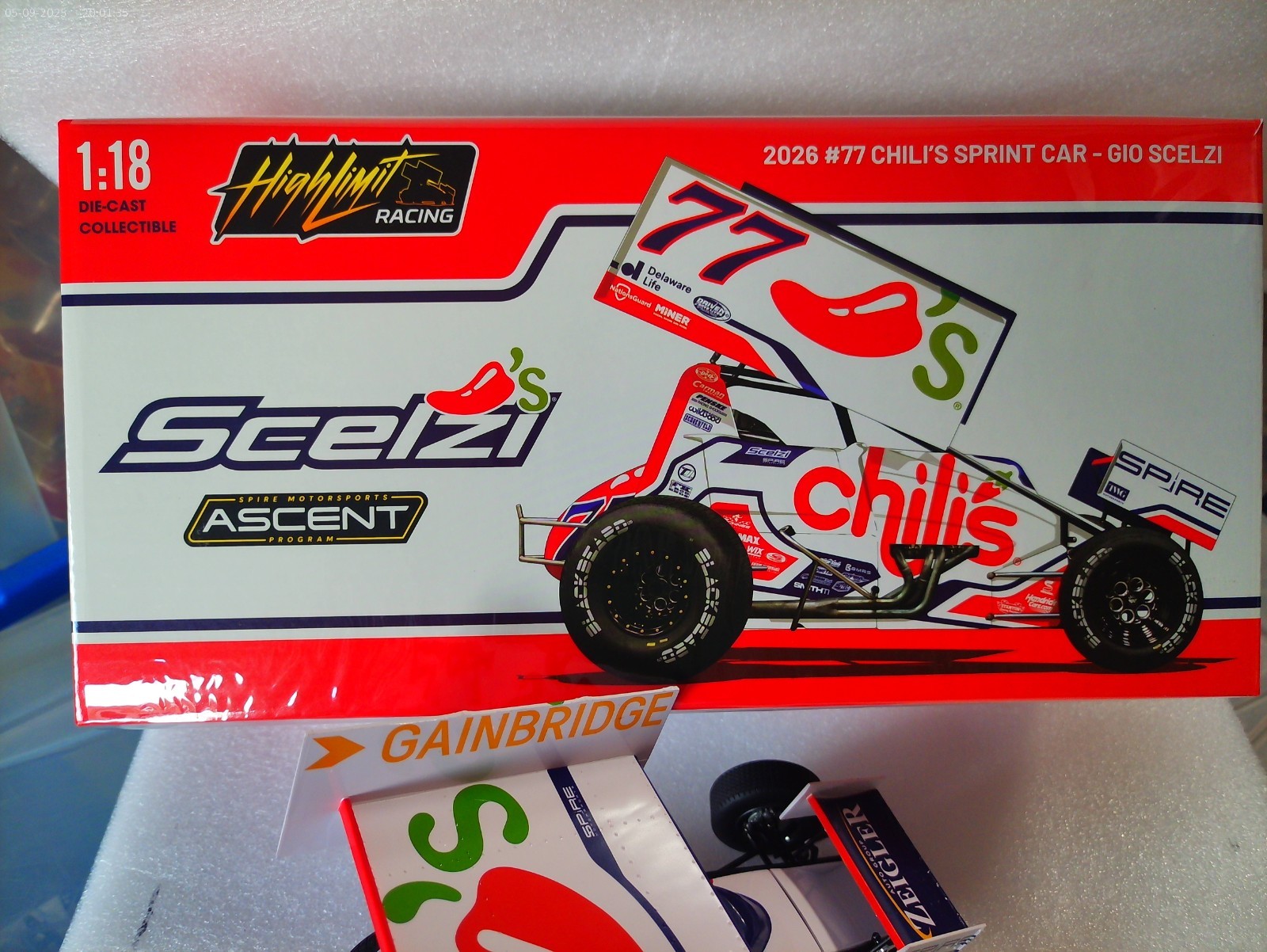 2026 GIO SCELZI CHILI’S STIRE GAINBRIDGE 1:18 ACME HIGH LIMIT RACE CAR A1826001