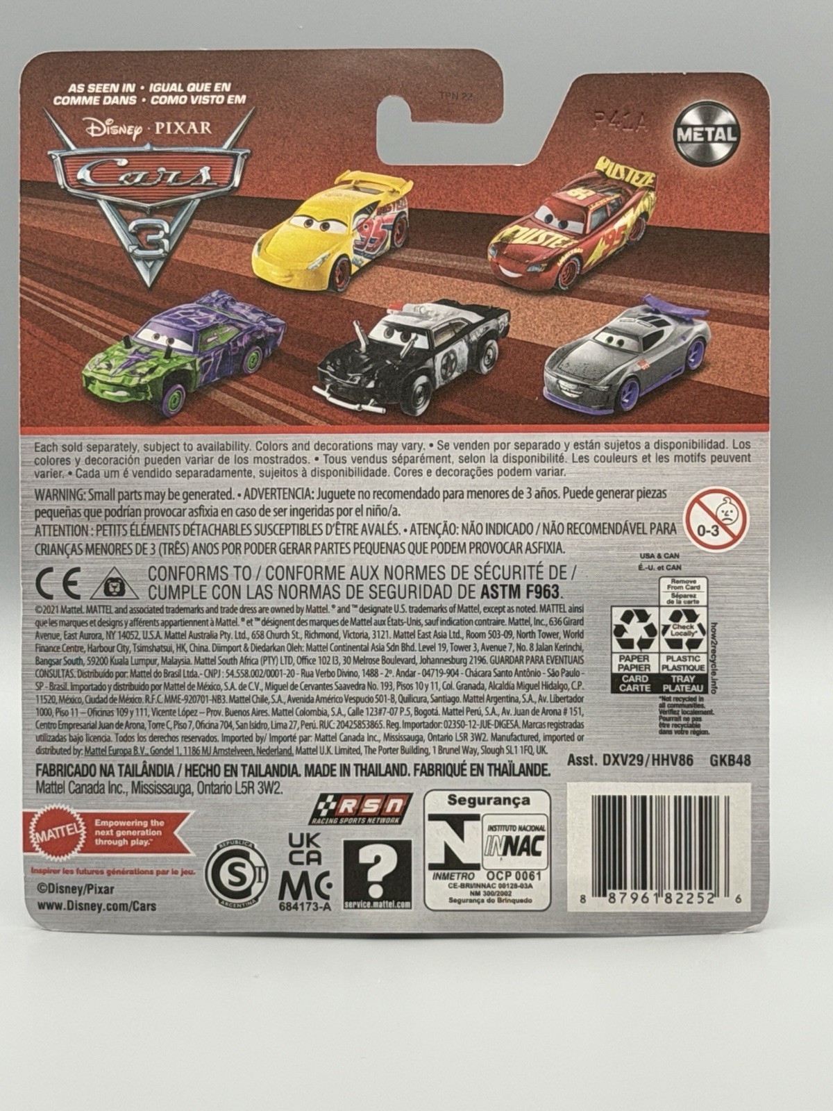 Disney Pixar Cars 3 Liability Diecast Mattel 1:55 New