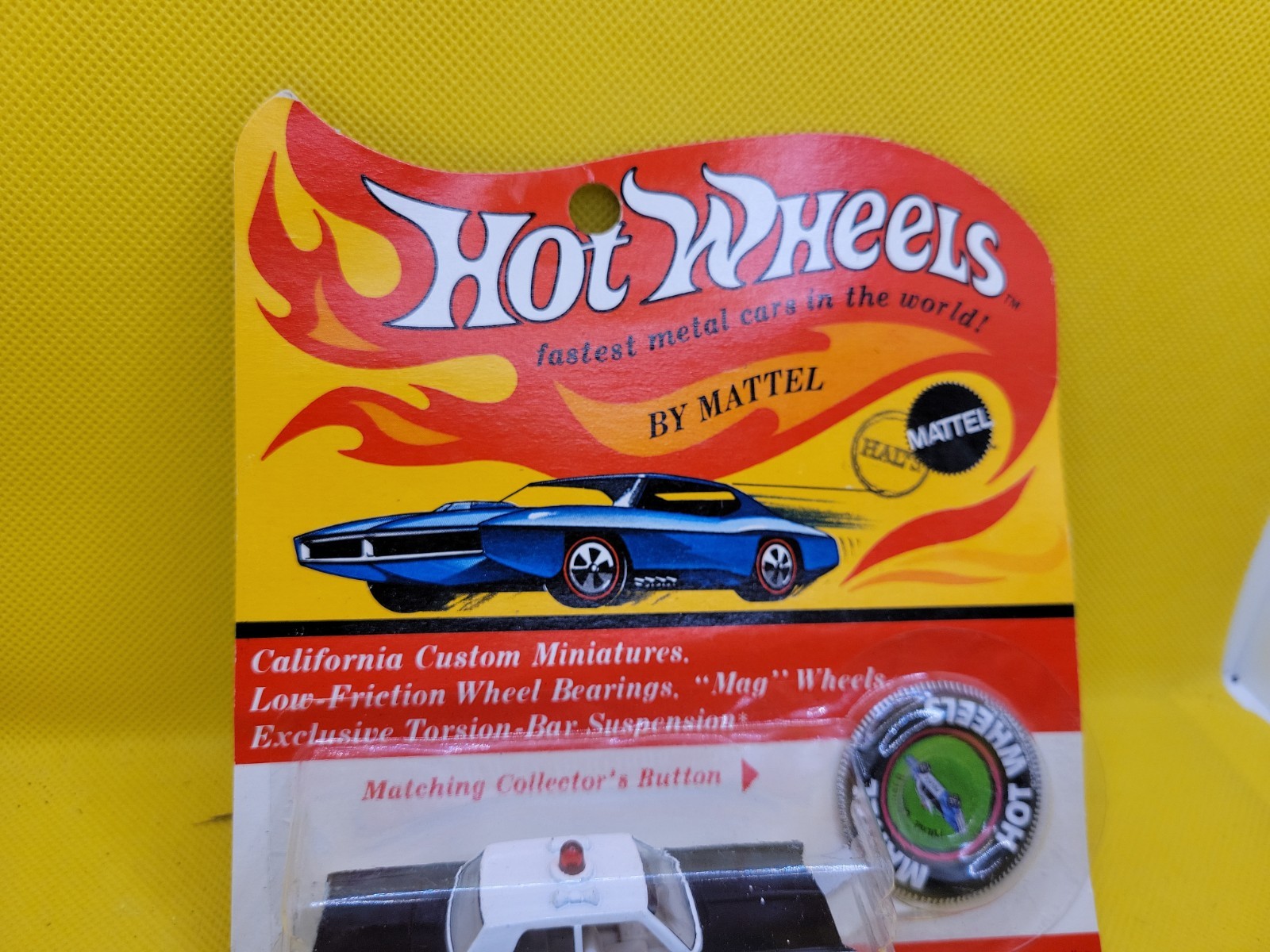 Hot Wheels Red Lines Police Cruiser on Card WIth Protector