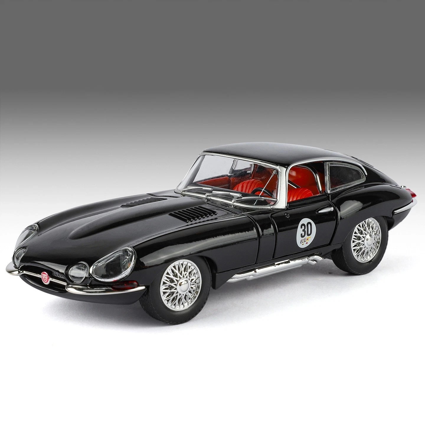 1:24 Jaguar E-Type 1961 Diecast Model Car Black w/Sound Light Alloy Toy Gift