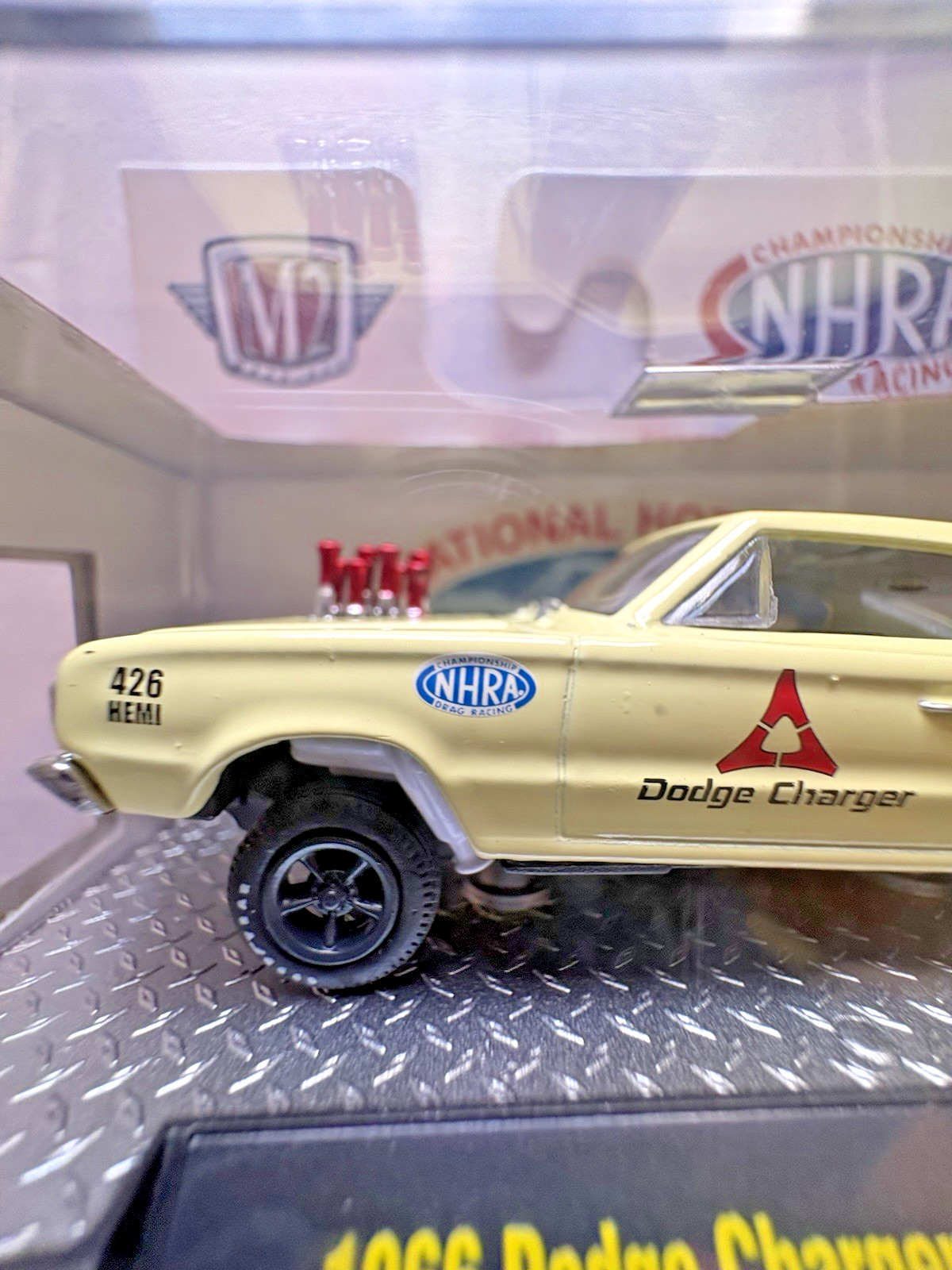 1/64 M2 Machines NHRA 1966 Dodge Charger Gasser WMTS13 20-23 Yellow Diecast.