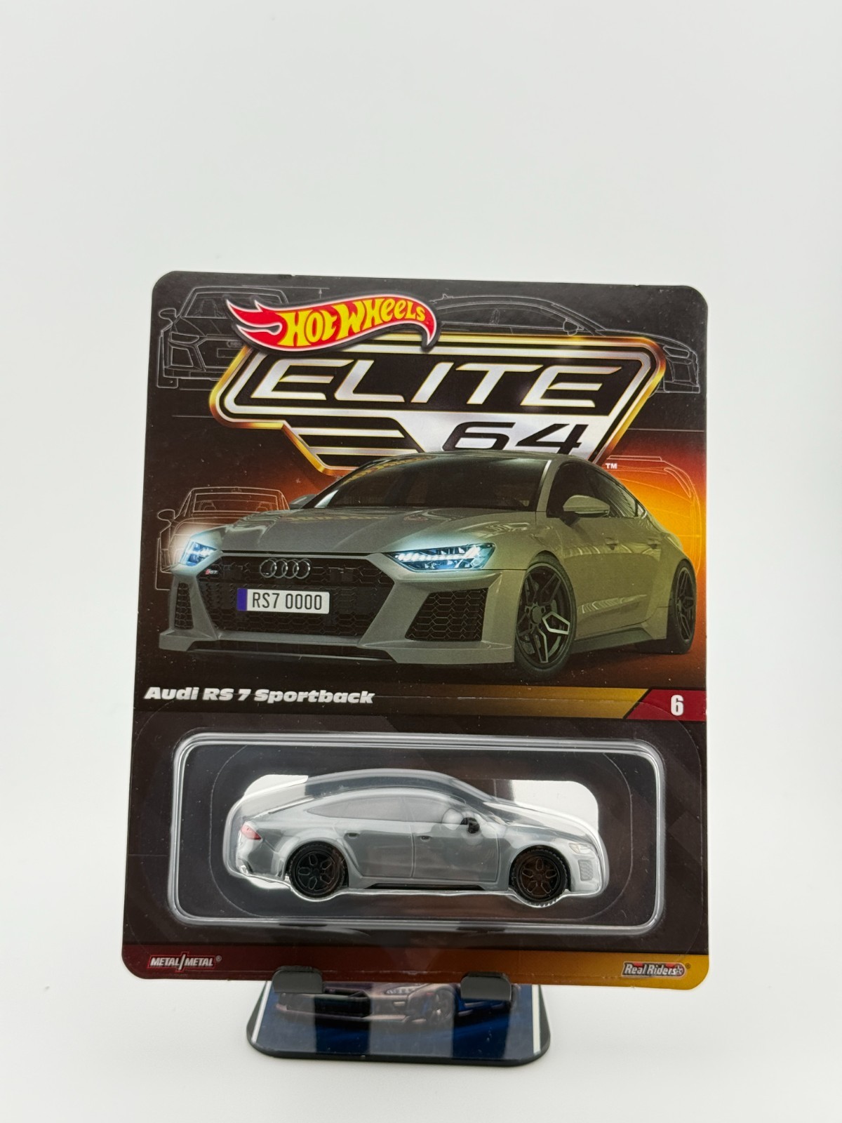 Hot Wheels Collectors Premium Elite 64 Gray Audi RS 7 Sportback