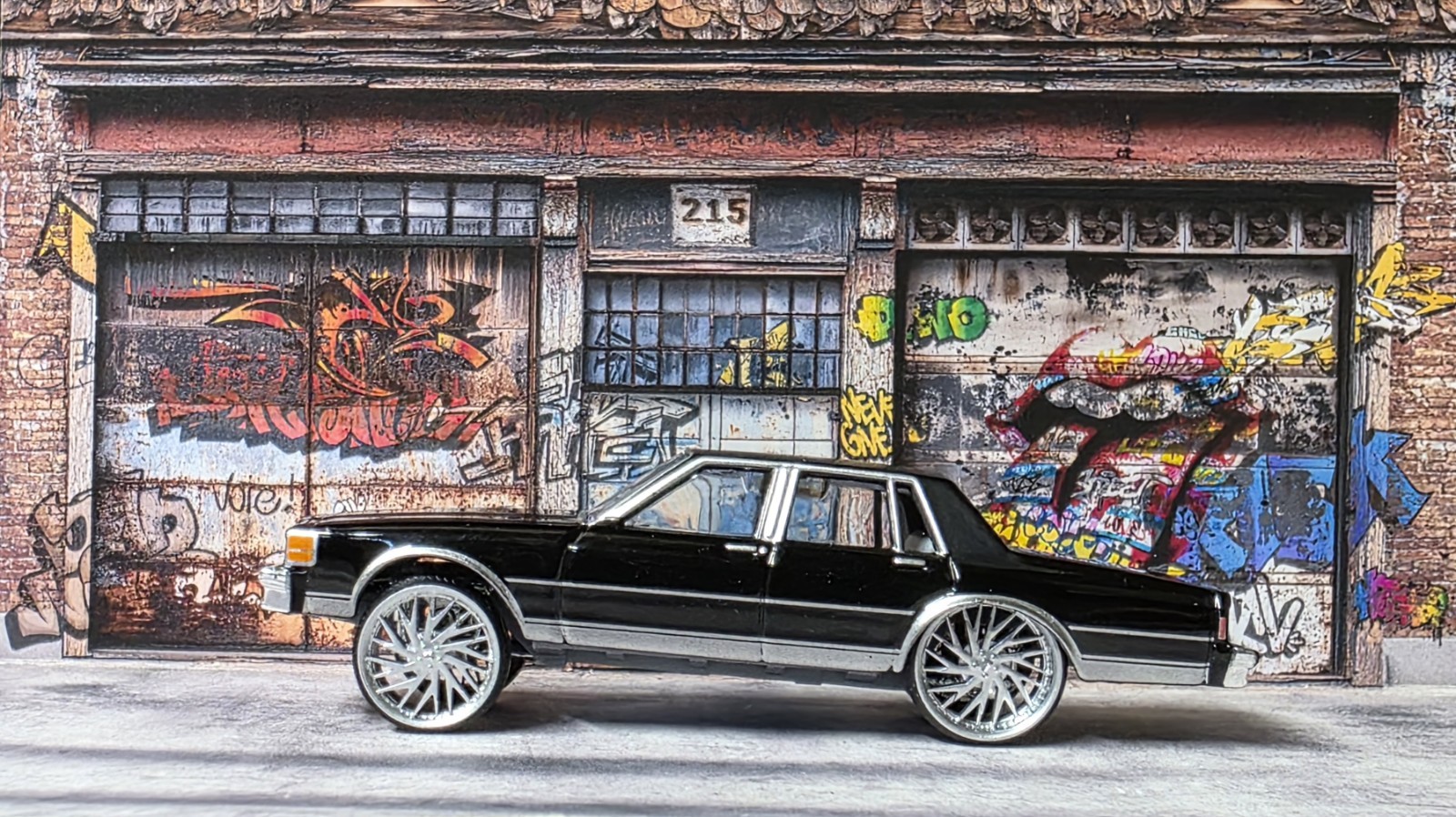Greenlight 1988 Chevrolet Caprice 1/64 CUSTOM Box Chevy Frame/Wheels Swap On 28s
