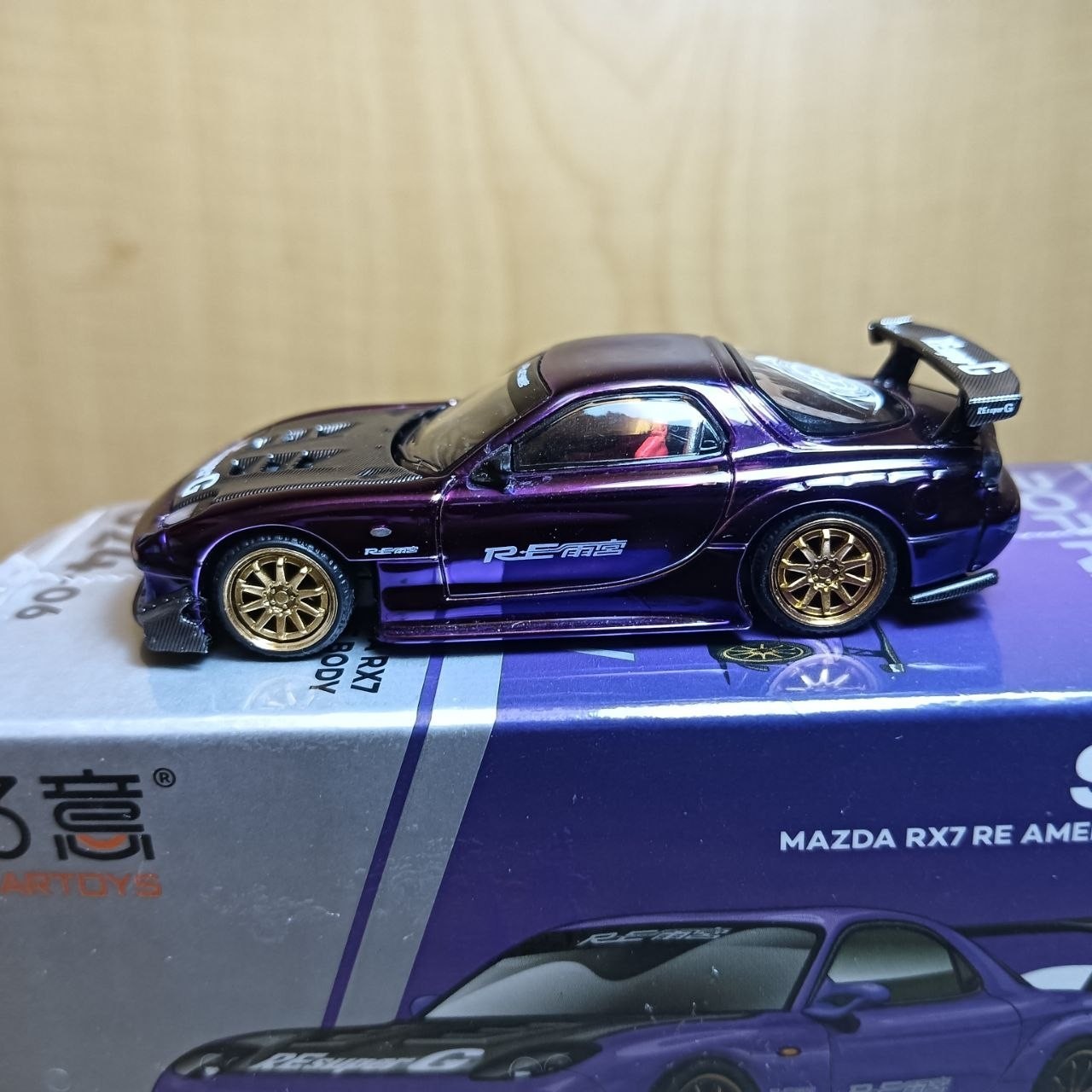 Pop Race XCartoys S24-06 Mazda RX-7 Re Amemiya Wide Body Purple BEAUTIFUL