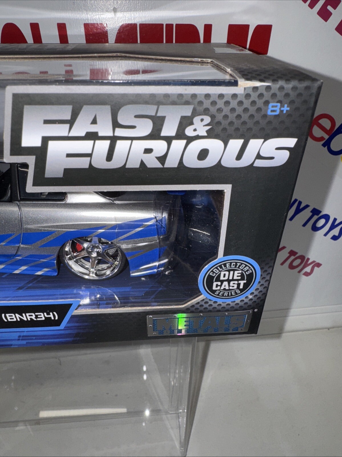 Fast And Furious Brian’s Nissan Skyline GT-R Hard Top Jada Diecast Car 8″ 1:24