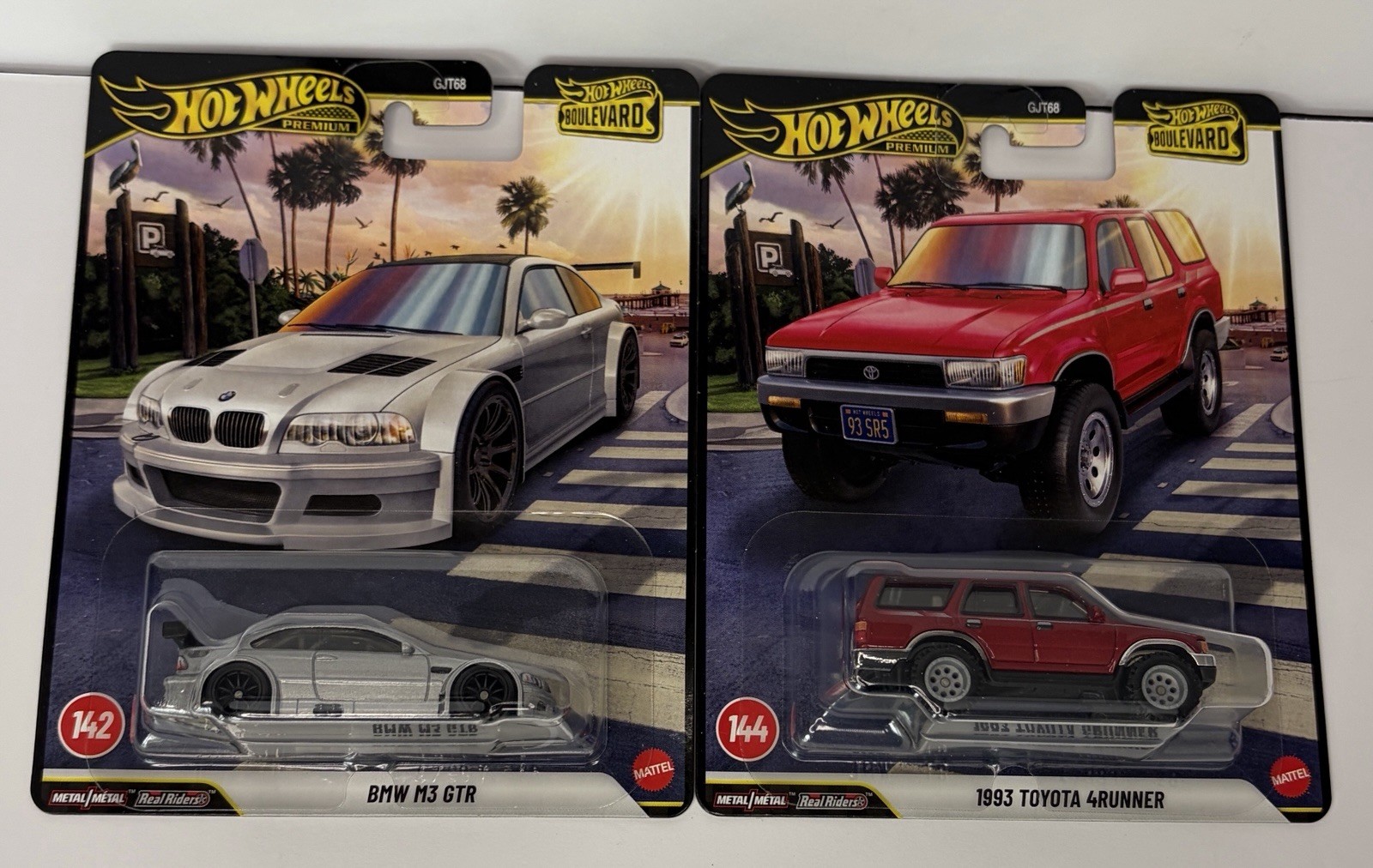 2026 Hot Wheels Boulevard 1993 Toyota 4Runner #144 Red & BMW M3 GTR #142 Gray