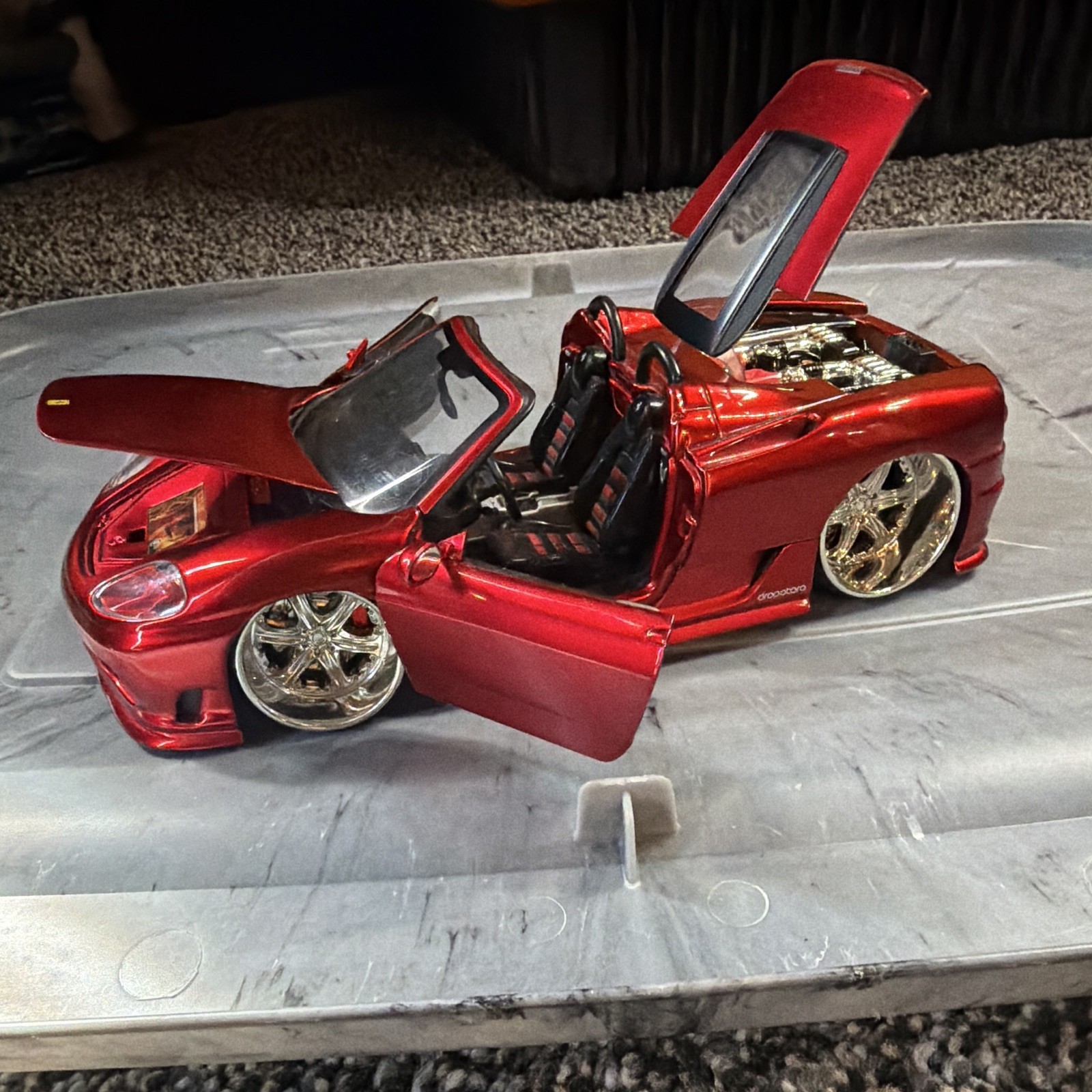 Mattel Hot Wheels Drop Stars Ferrari 360 Spider 1:20 Scale Metallic Red – Loose-