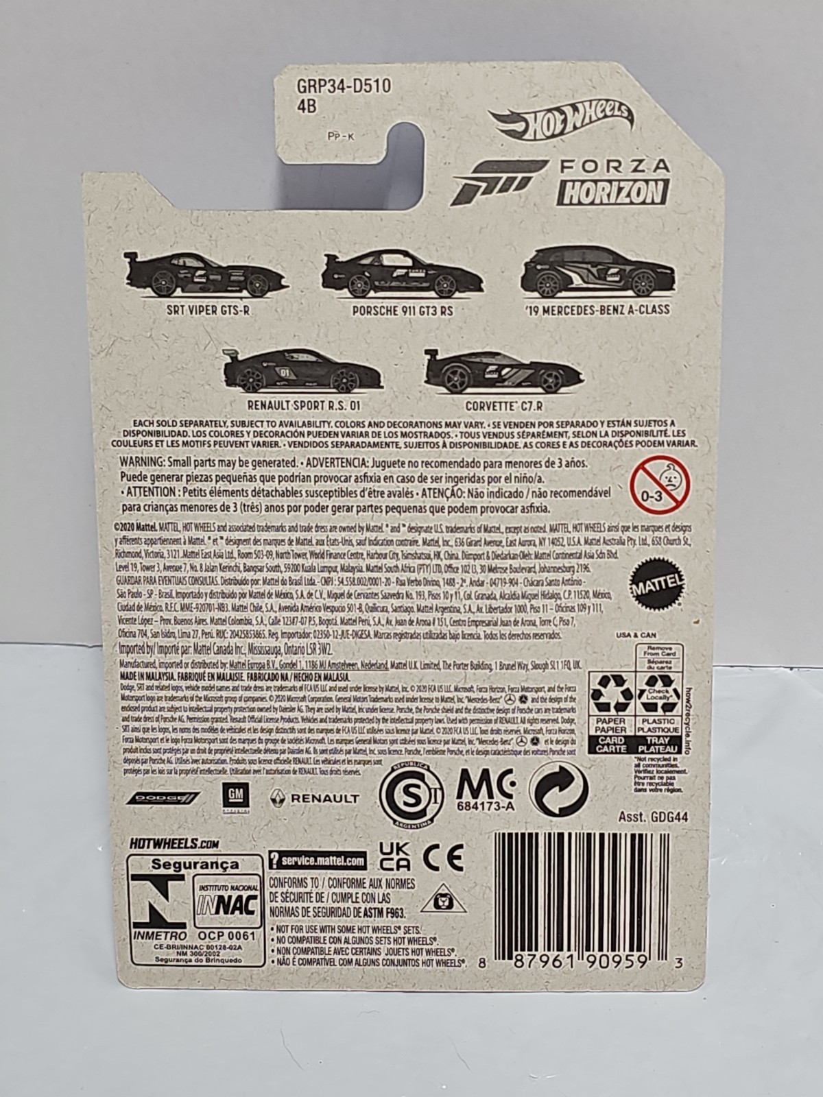 Hot Wheels 2021 Forza Horizon Porsche 911 GT3 RS 2/5 Black and Pink