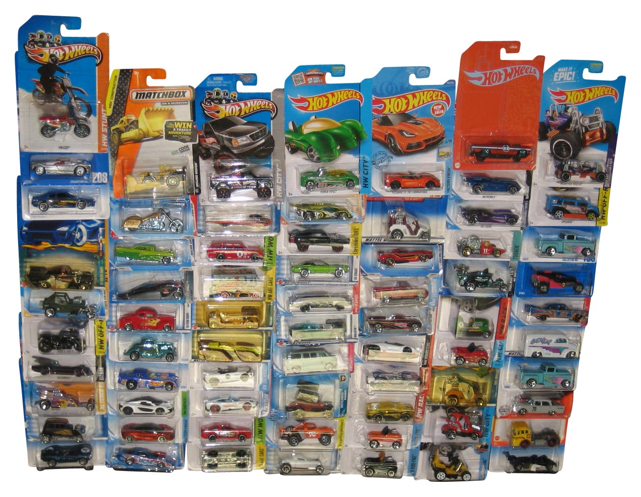 Hot Wheels Matchbox & Misc Mattel Die Cast Toy Cars – (Mixed Lot 70 Cars)