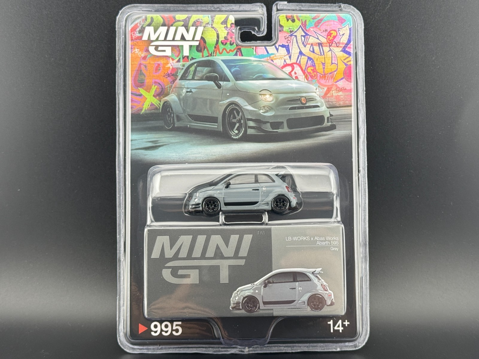 Mini GT Abarth 595 LB-WORKS x Abas Works Grey #995 1/64