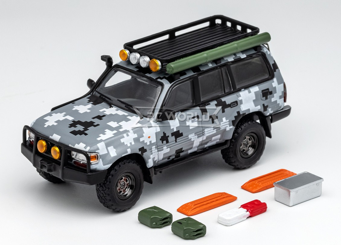 GCD 1/64 TOYOTA LAND CRUISER LC80 Expedition Die Cast Truck -DIGITAL CAMO-