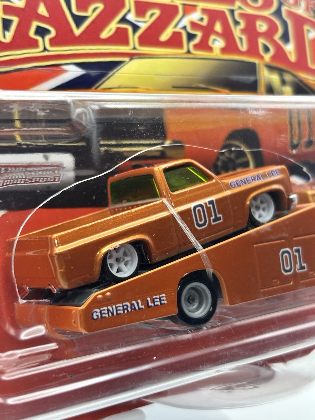 HOTWHEELS TEAM TRANSPORT DUKES OF HAZZARD 83 Chevy C10 GENERAL LEE & FORD C800