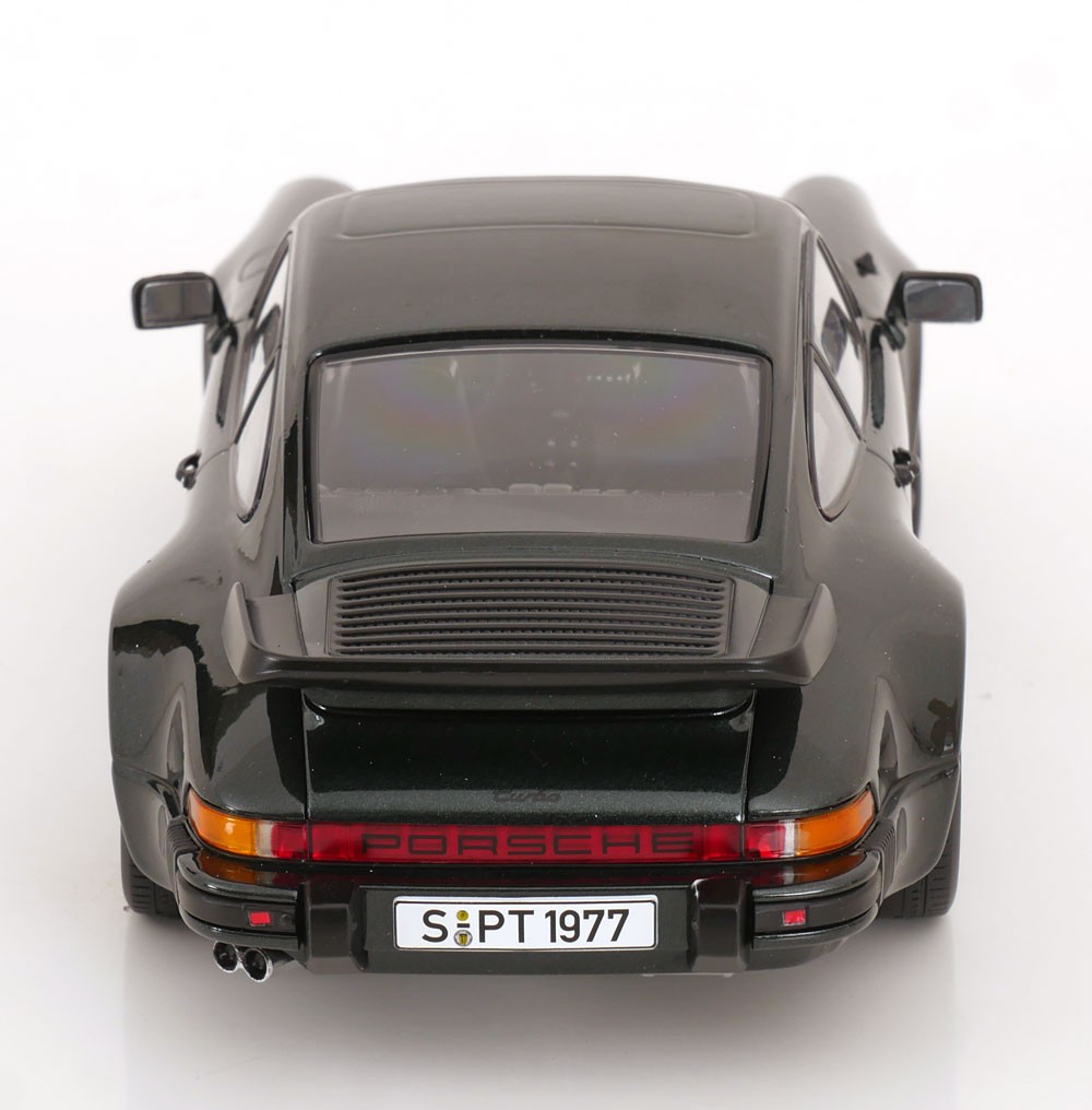 KK-Scale PORSCHE 911 (930) TURBO 3.3 DARK GREEN METALLIC 1/18 Diecast Model