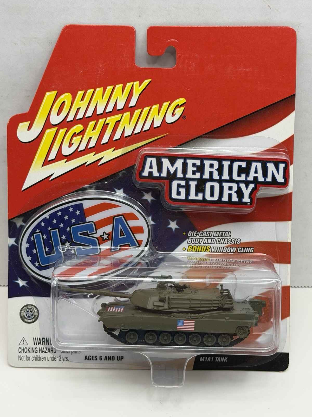 Johnny Lightning American Glory M1A1 Military Abram’s Tank Diecast USA 1/100