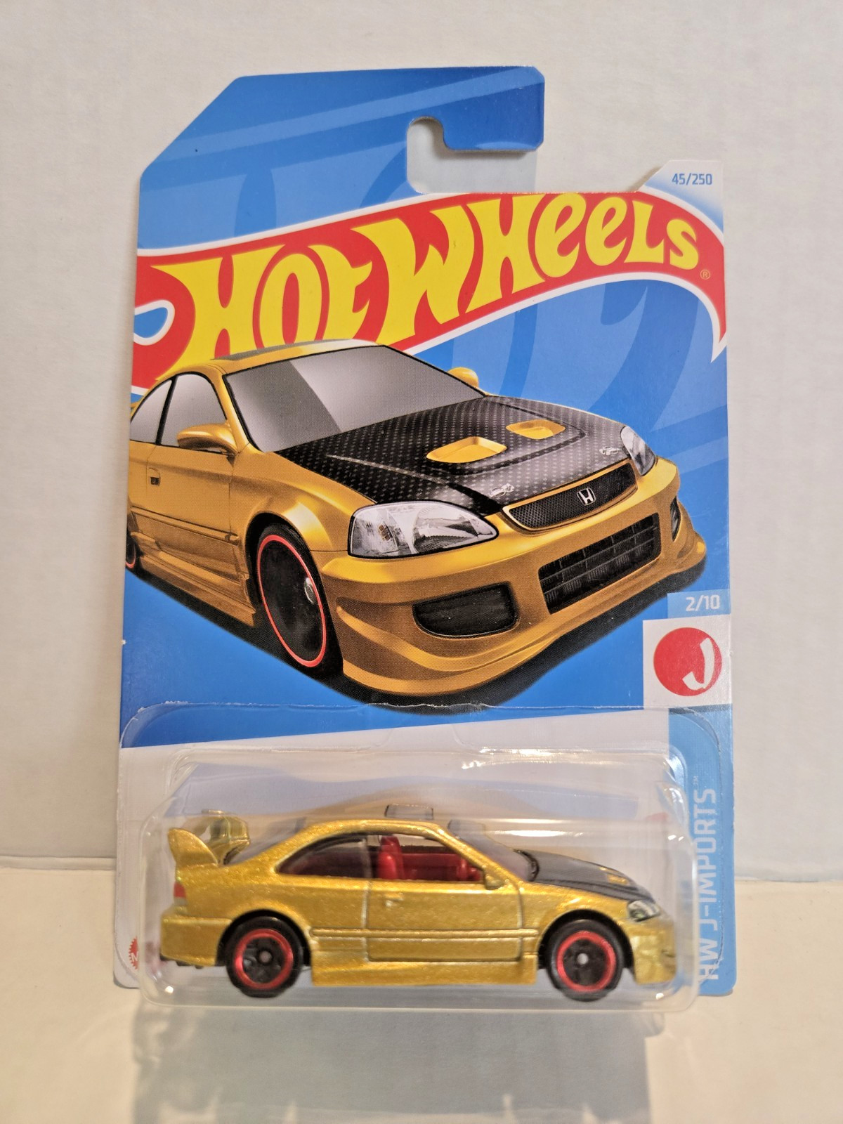 Hot Wheels Honda Civic Si – 2024 HW J-Imports 2/10 – Gold & White – Lot of 2