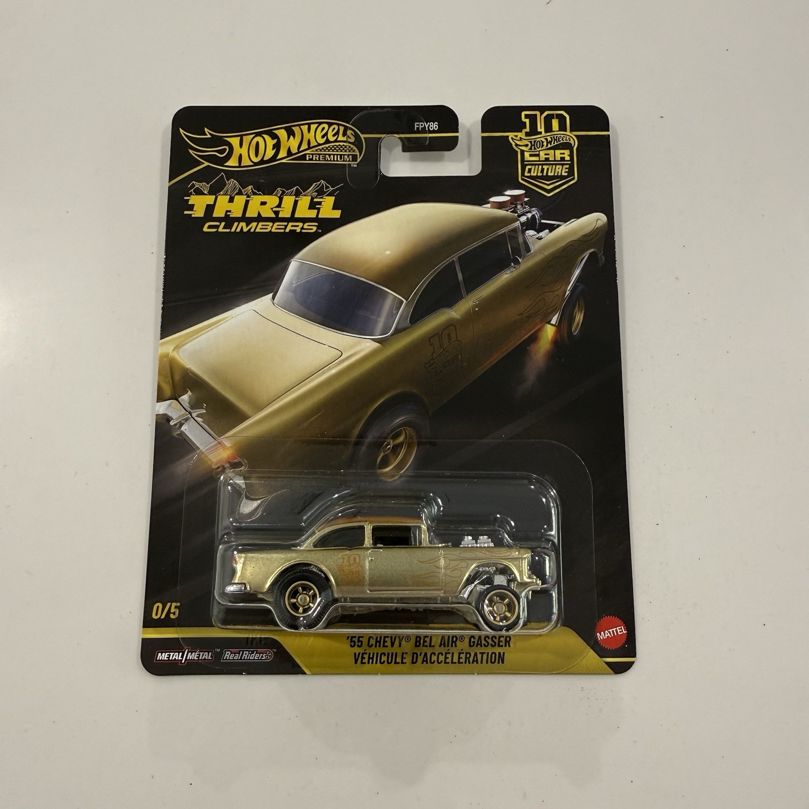 Hot Wheels ‘55 Chevy Bel Air Gasser CHASE 0/10 Thrill Climbers Car Culture