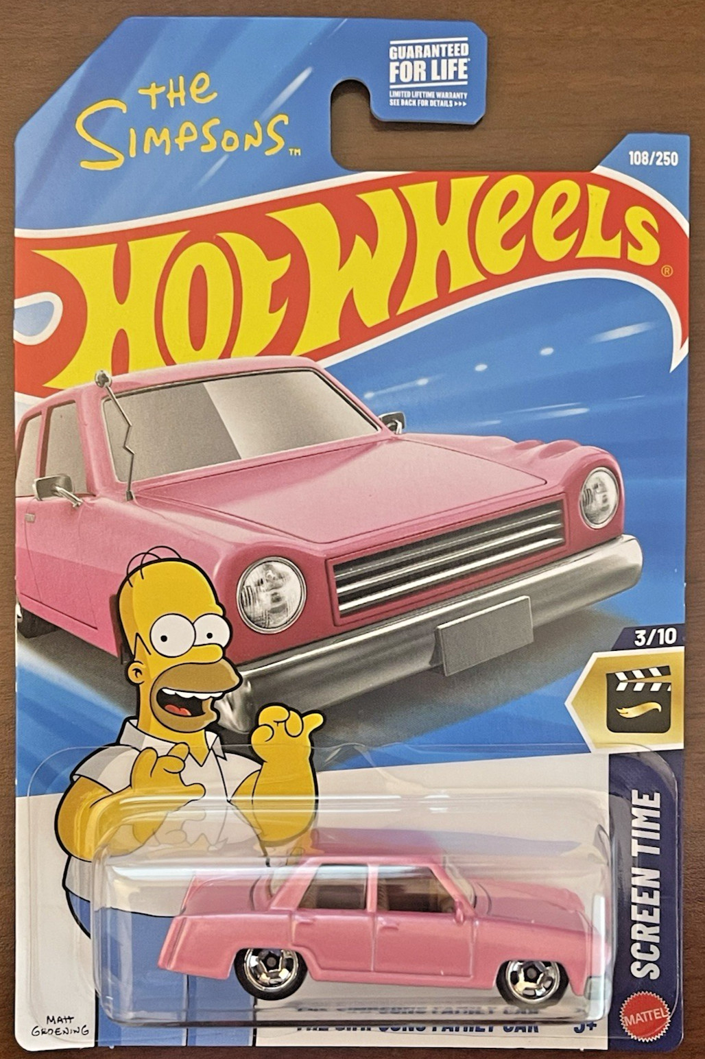 5x 2026 Hot Wheels The Simpsons Family Car Pink Screen Time