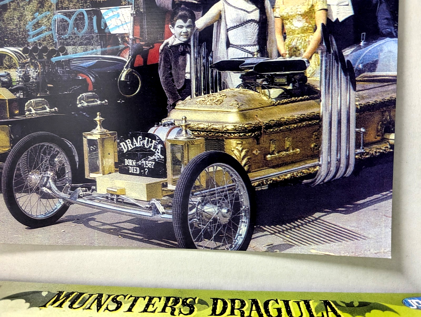 Munsters Dragula Coffin Body Dragster & Photo Signed by Butch Patrick “Eddie”