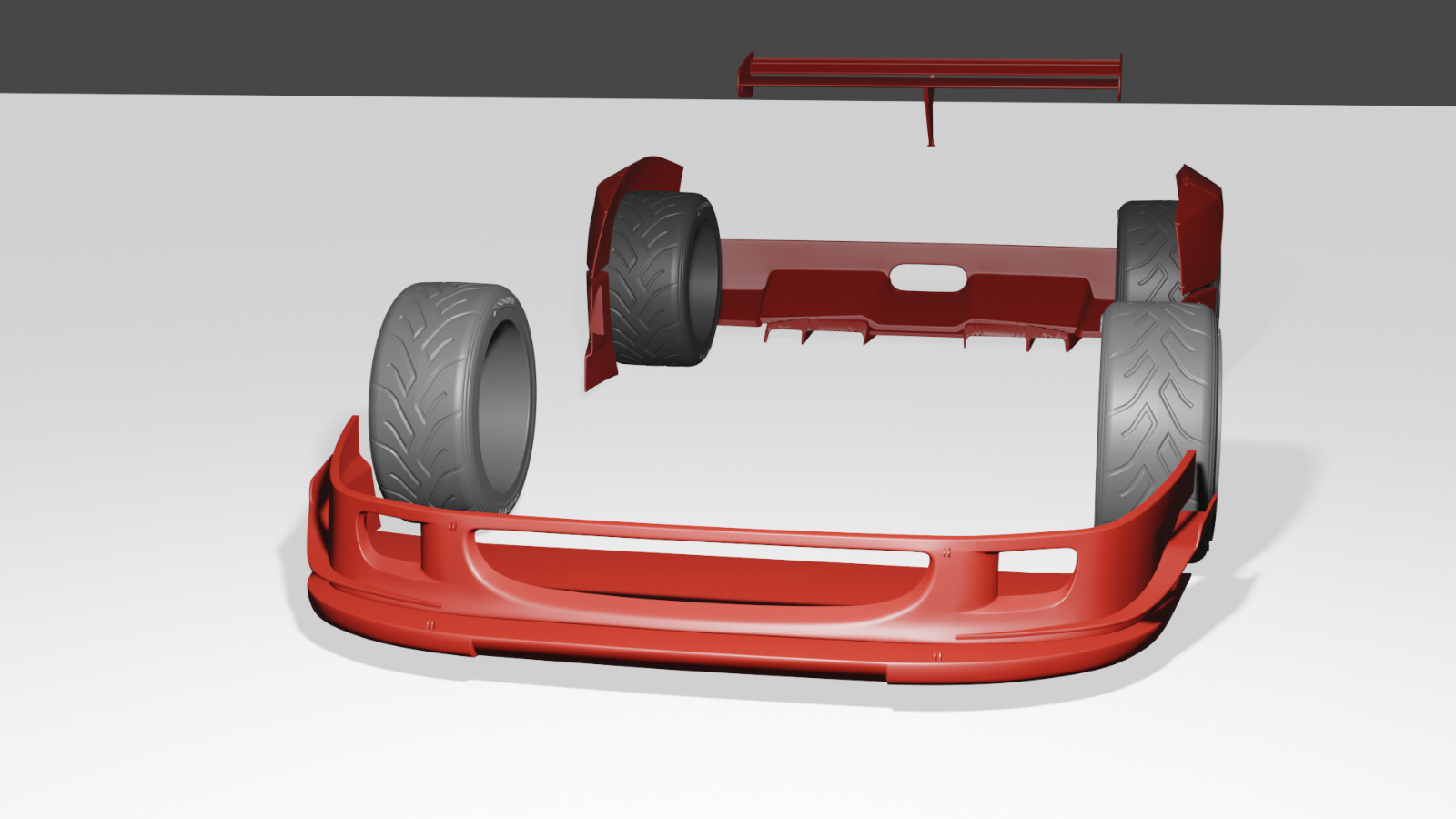 1/18 Ferrari F40 Liberty Walk resin Body kit wheels for diecast / kits UNPAINTED