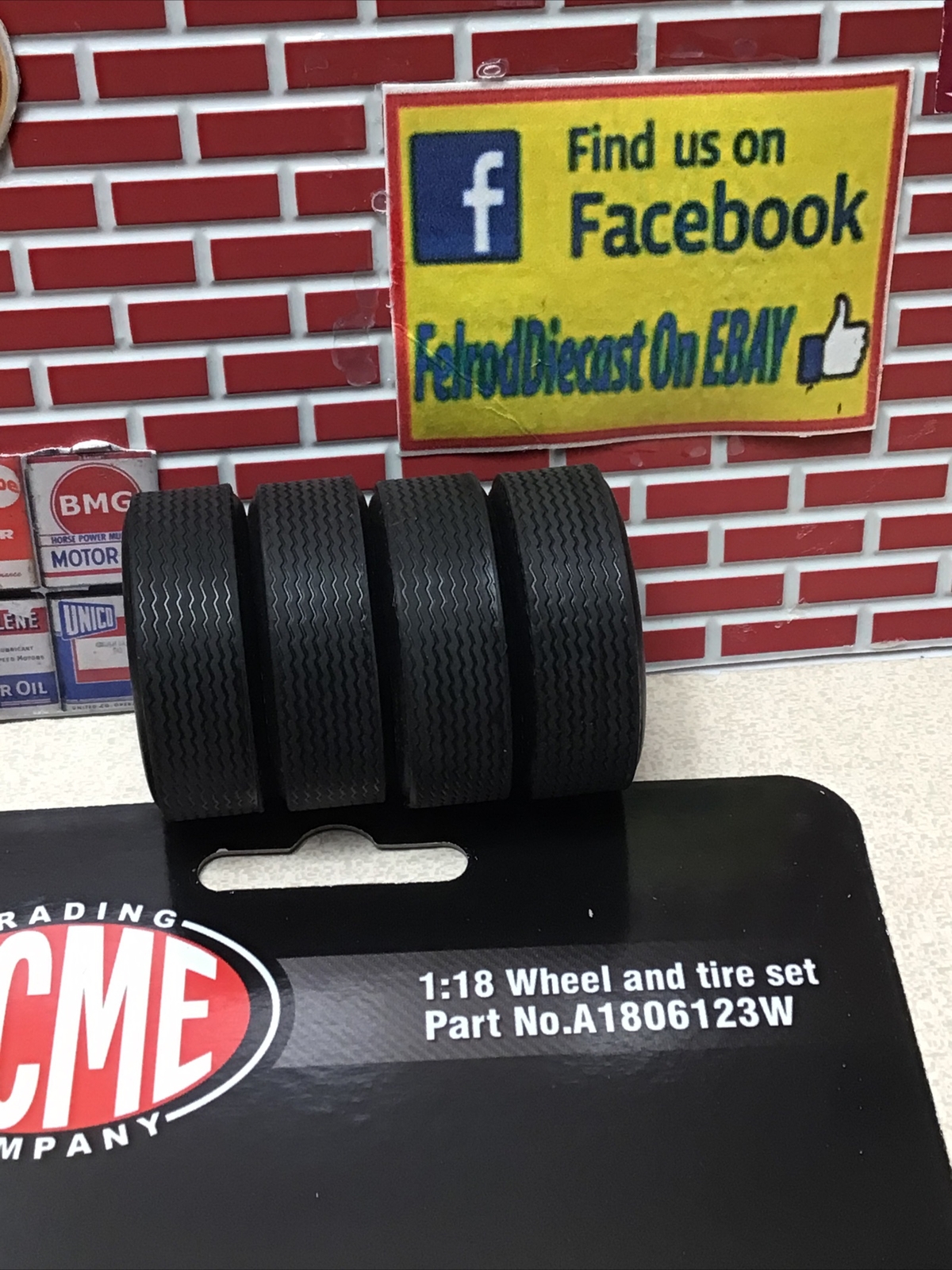 1/18 ACME Mopar Black Steel Wheel and Tire Set A1806123W Last Ones In Stock