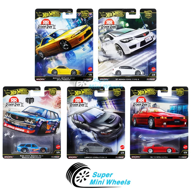 Hot Wheels 1:64 Car Culture 2025 M Case – Ronin Run II – 5 Cars Set