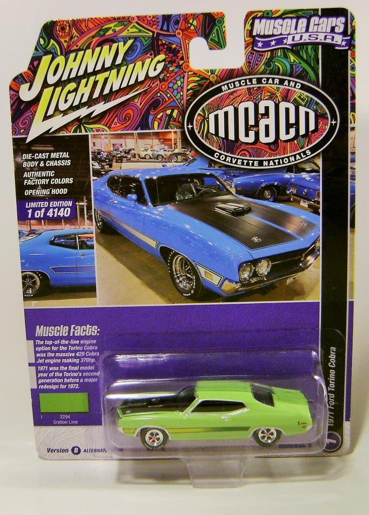 1971 ’71 FORD TORINO COBRA V/B MCACN MUSCLE CARS USA JOHNNY LIGHTNING 2023