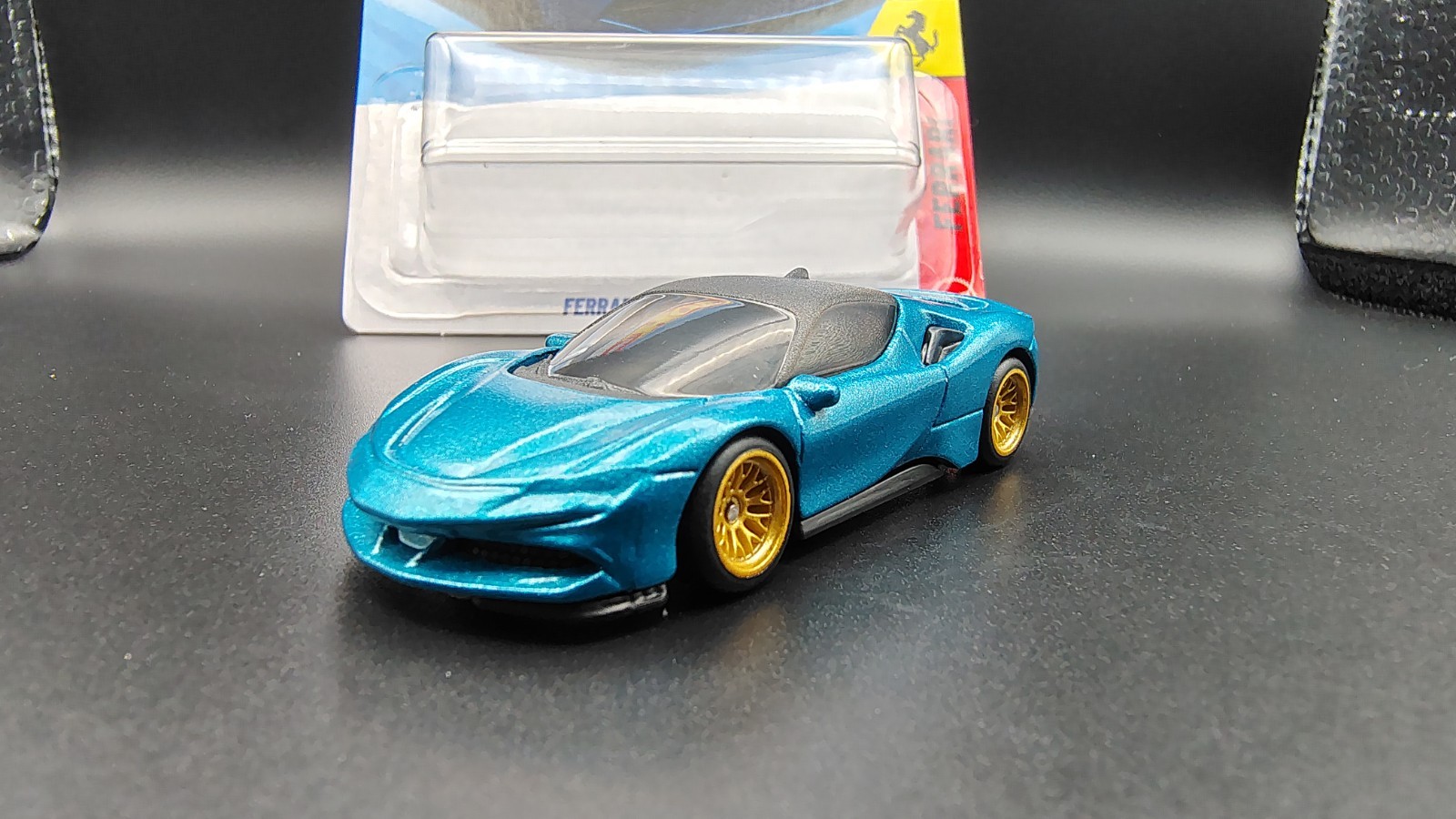 Custom Hot Wheel Ferrari 2 Pack SF90 12Cilindri Teal WSwap OOAK NoScalpCustoms