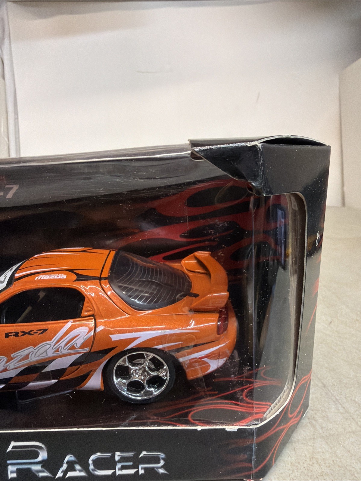 Motor Max Mazda RX-7(Tuner) 1/24 Scale Street Racer NIB Sealed RARE FLAME PKG