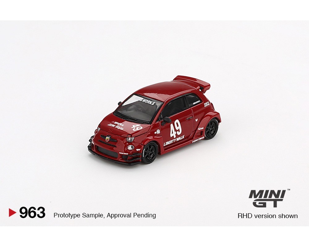 Mini GT LB-WORKS x Abas Works ABARTH 595 Red #963 1/64