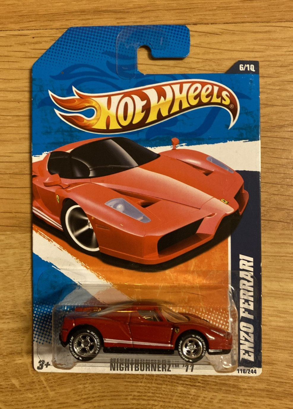 Hot Wheels Enzo Ferrari Red CUSTOM Super Real Riders Wheel Swap 2011