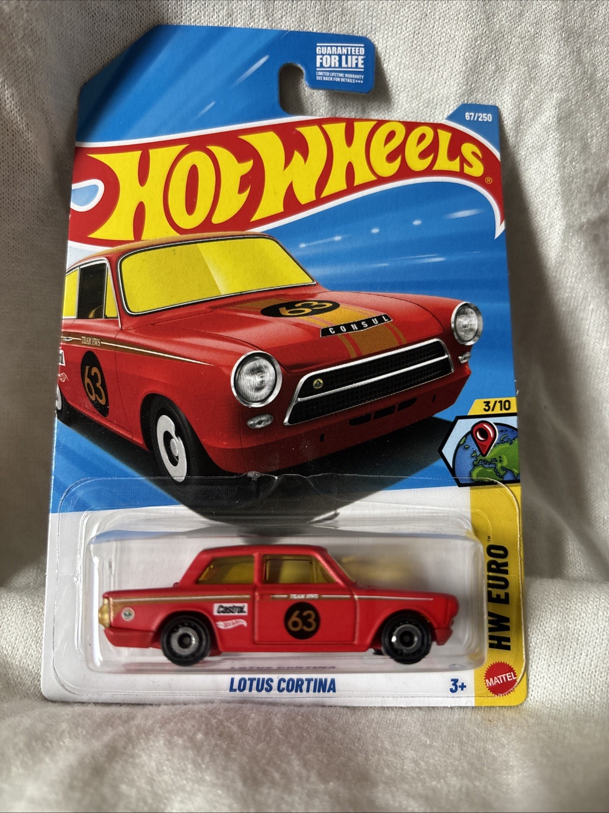 HOT WHEELS HW EURO SERIES LOTUS CORTINA IN RED #3/10 OR #67/250 New