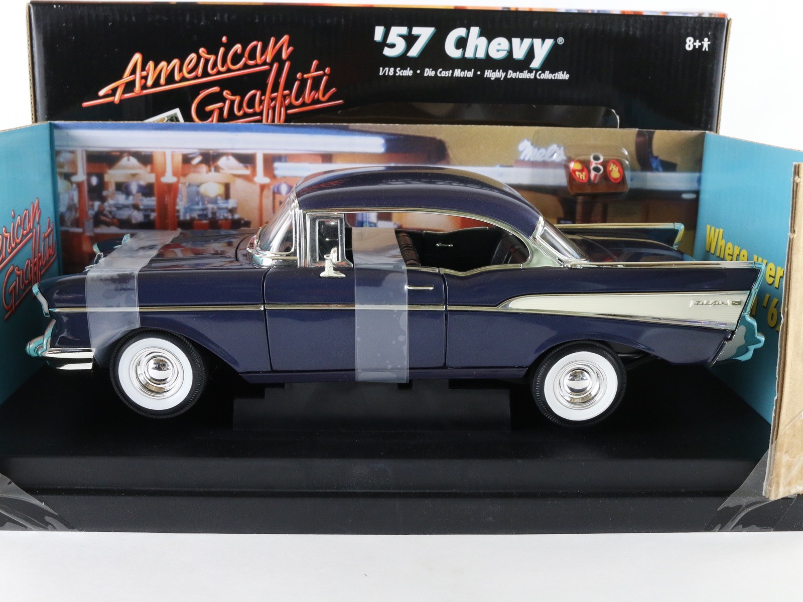 1957 ’57 Chevrolet Blue American Graffiti ERTL 1:18 Diecast Model Car 36604