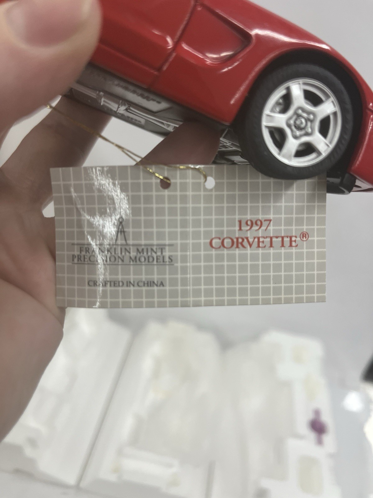 1997 CORVETTE COUPE PARTS CAR BY FRANKLIN MINT– RED Preowned Please See Photos