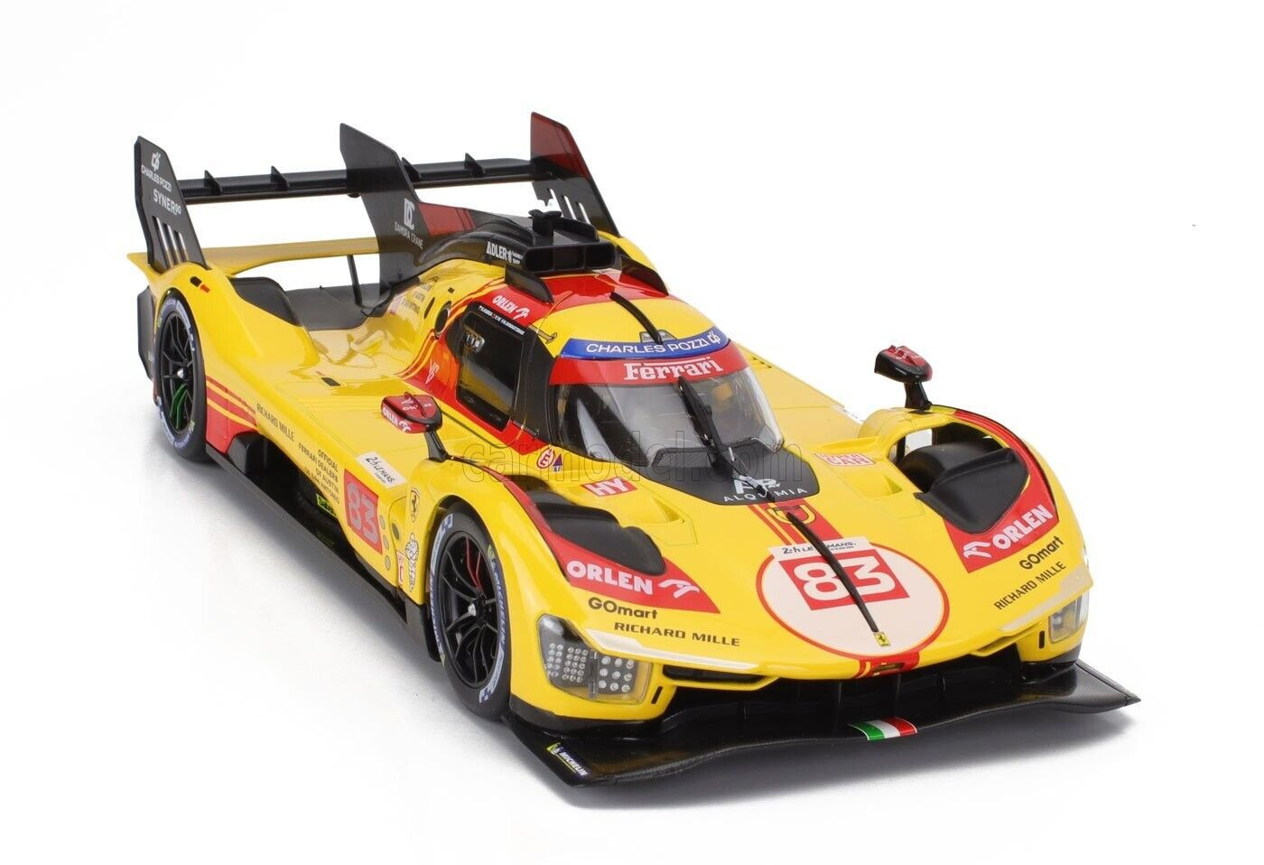 Bburago Ferrari 499P 3.0L #83 AF Corse Winner 2025 24hr Le Mans 1:18 W/ DISPLAY