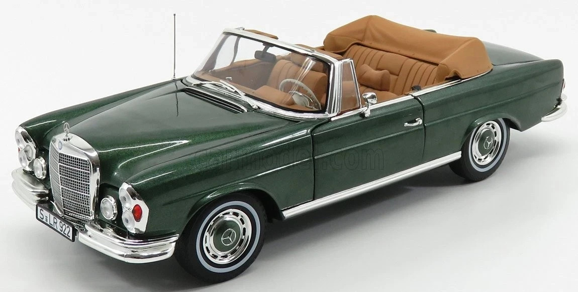 NOREV 1969 MERCEDES BENZ 280SE CABRIO Green W/Removable Top 1:18*Last One!!