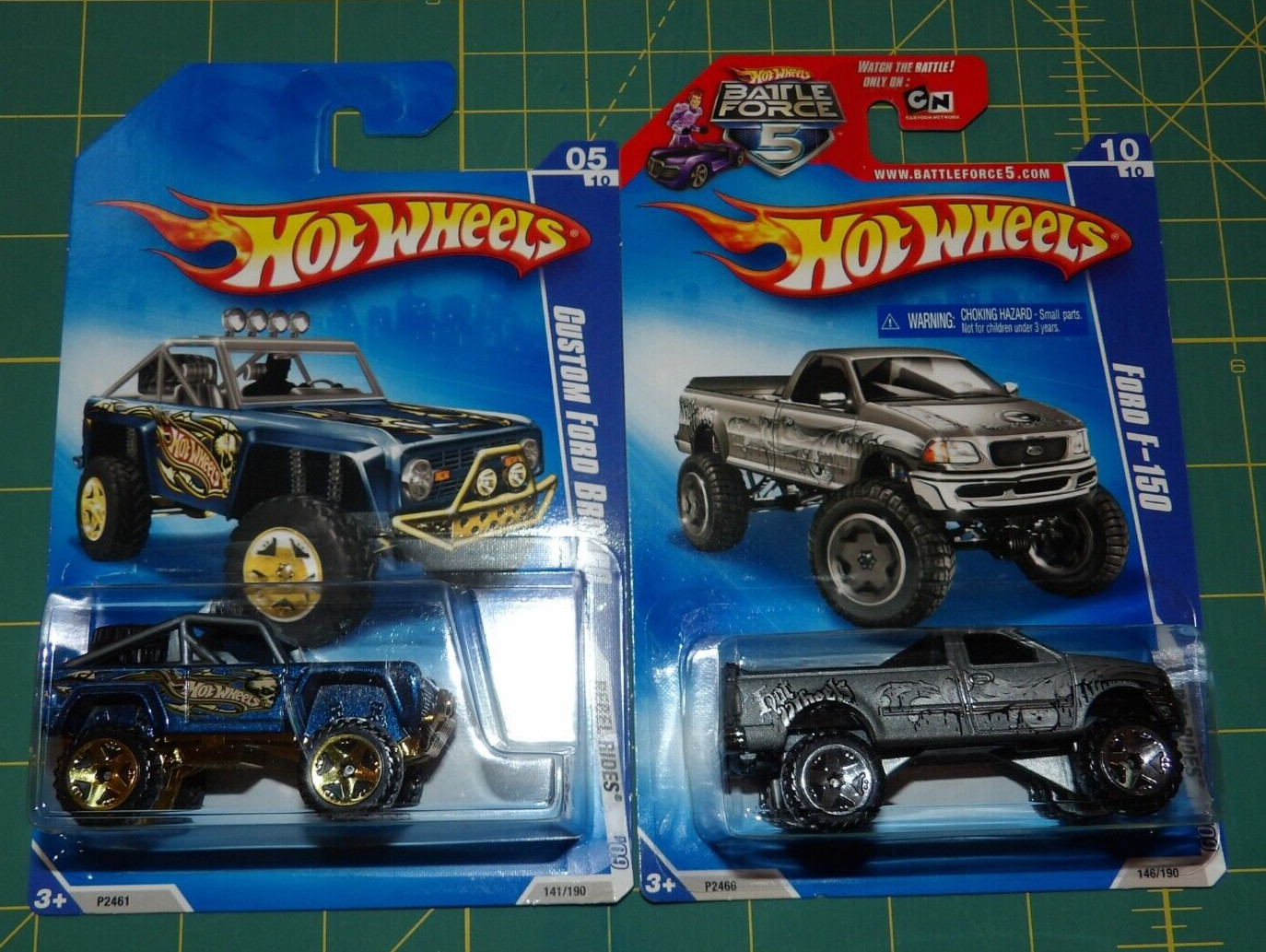 2X – 2009 Hot Wheels Rebel Rides – Ford F-150 & Custom Ford Bronco
