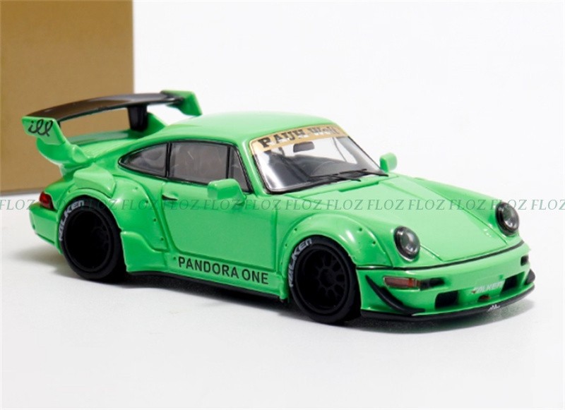 1:64 Star Model Porsche RWB 964 GT LTD Neon Green w/ Figure w/ Accessories Pack