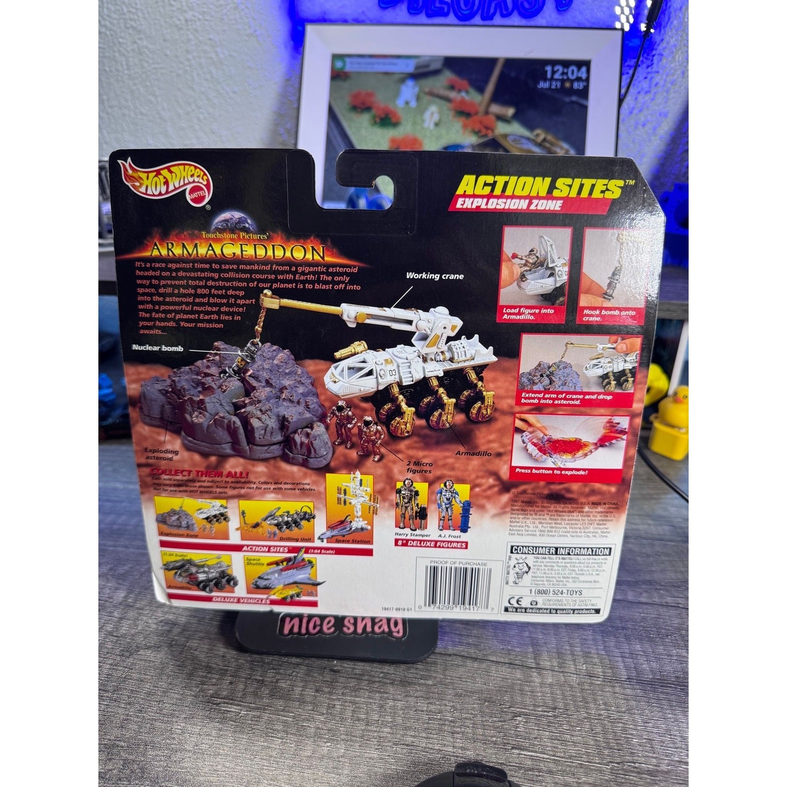 Hot Wheels 1997 Armageddon action sites explosion zone