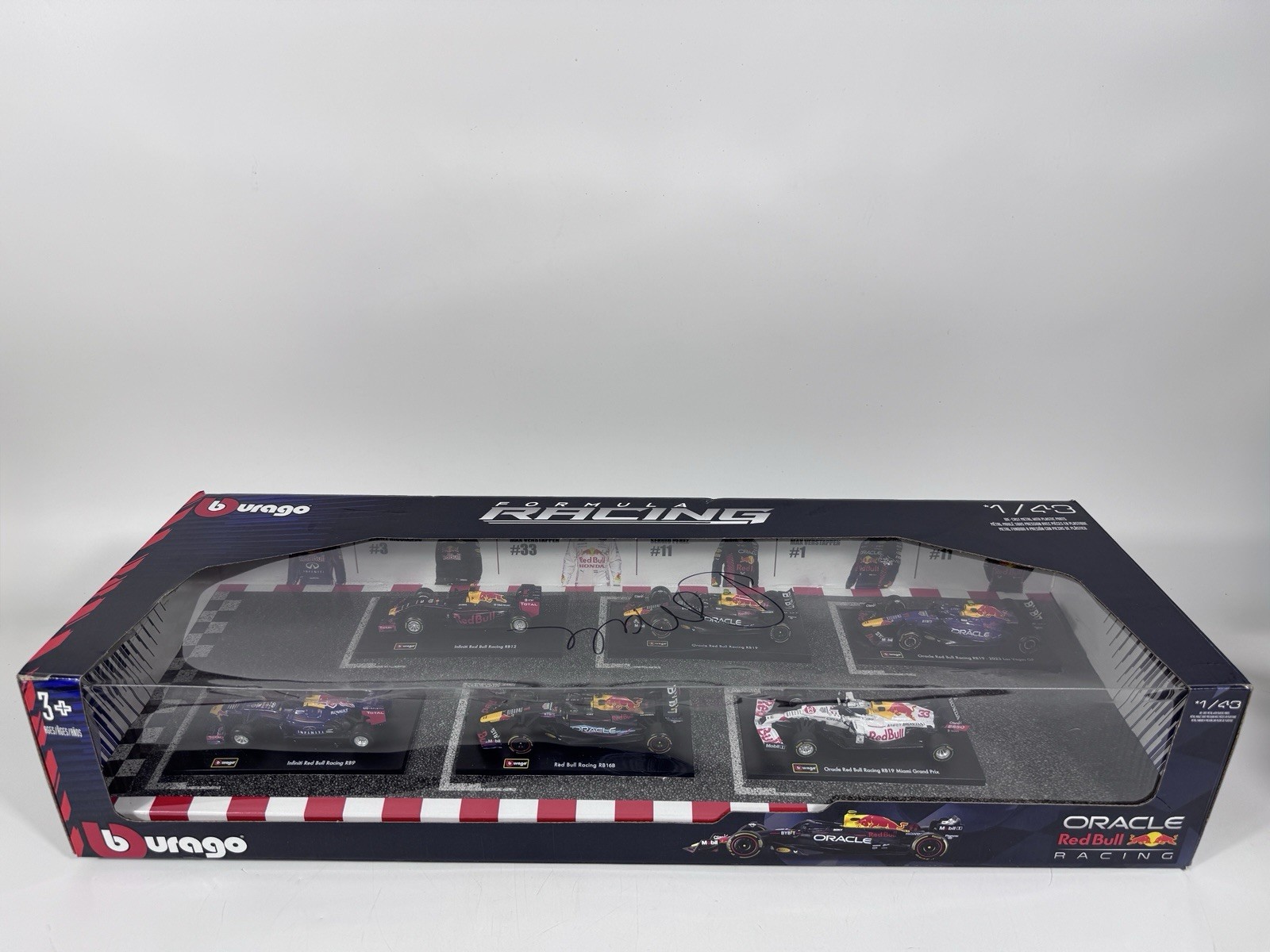 BURAGO FORMULA RACING 1/43 scale red bull F1 cars boxed set NEVER OPENED