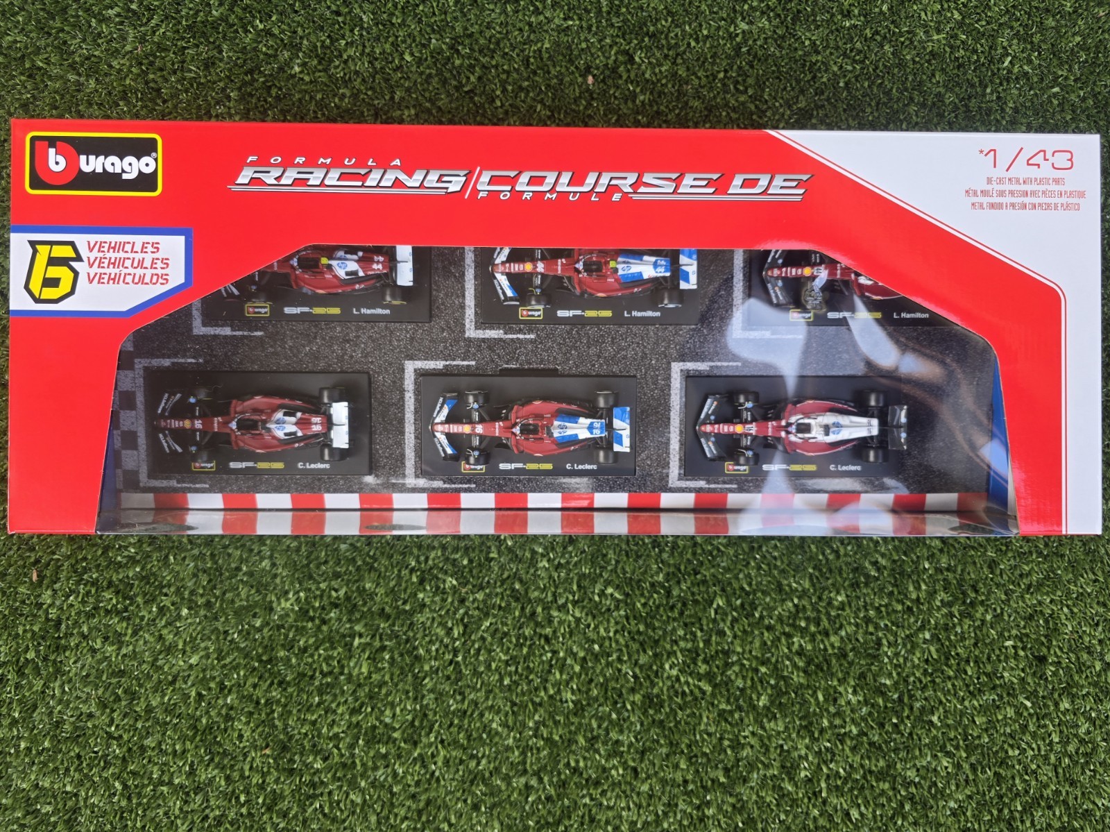Bburago Ferrari Racing Formula 1, 1:43 Scale Die Cast 6 Car Set Brand New Sealed