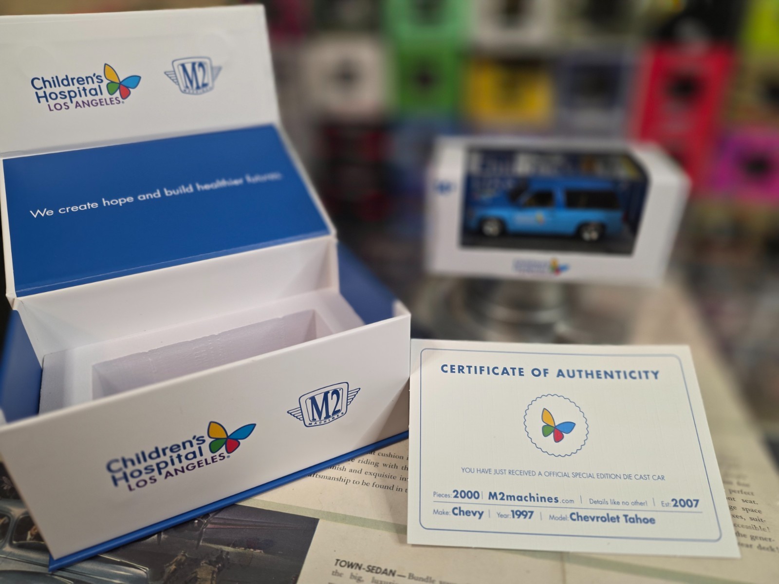 M2 Machines Children’s Hospital 1997 Chevrolet Tahoe S153 Chevy GMC 1 of 2000pcs