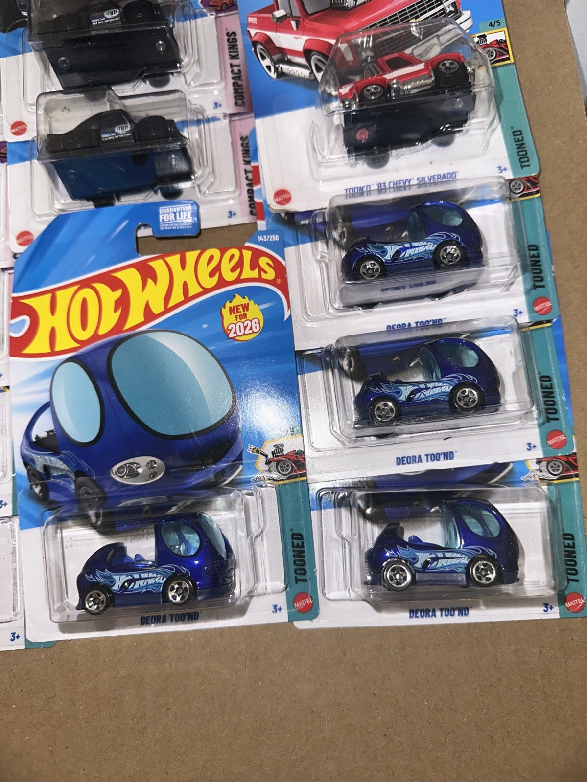 2026 Hot Wheels Mazda Rx-3 Toned Blue, Black, Tooned Too’nd, Chevy 27 Cars