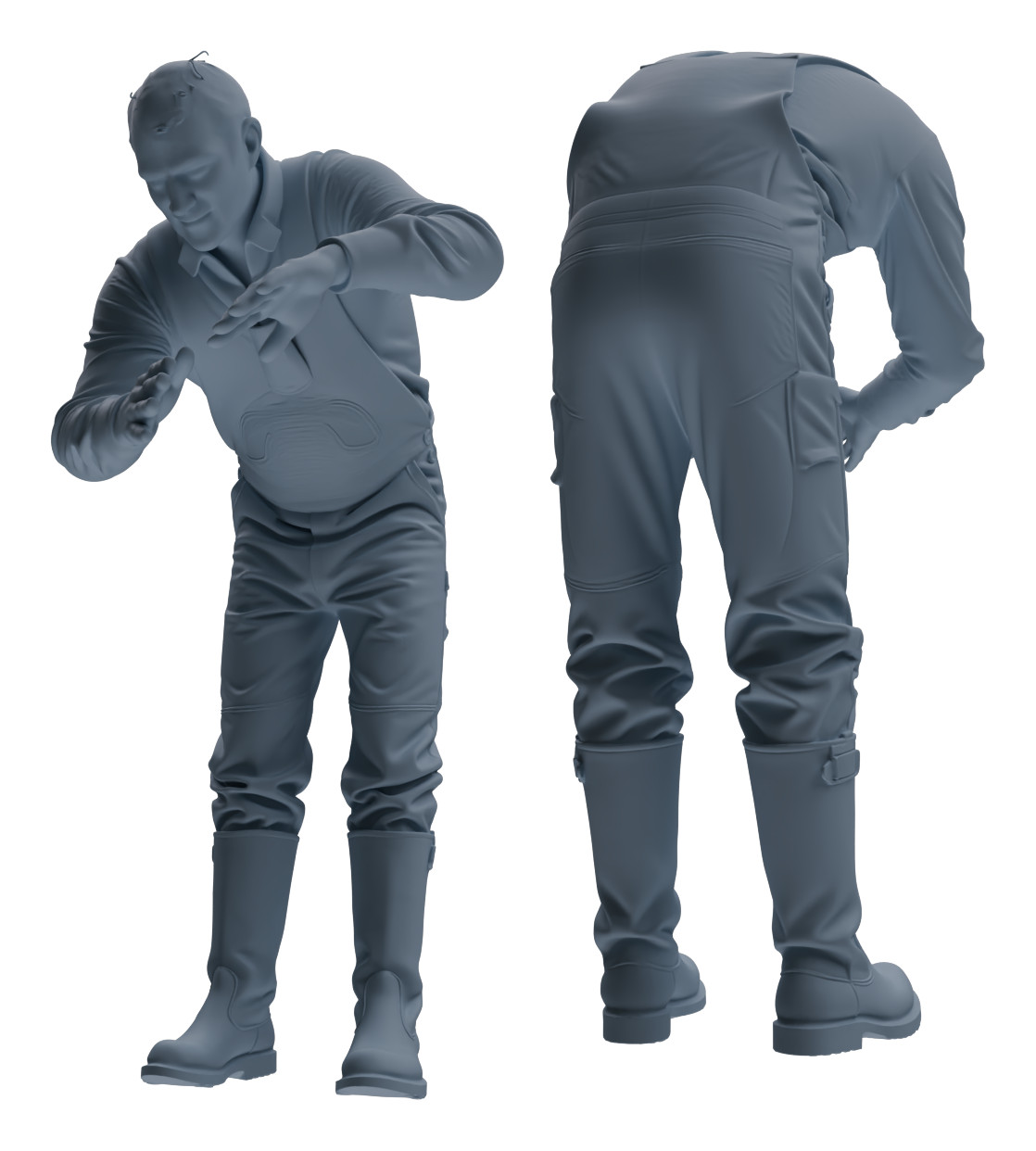 MRY-SFW 1/64/87 Farm Worker Man Multi-pose Modern HO N Scale Miniatures Diorama
