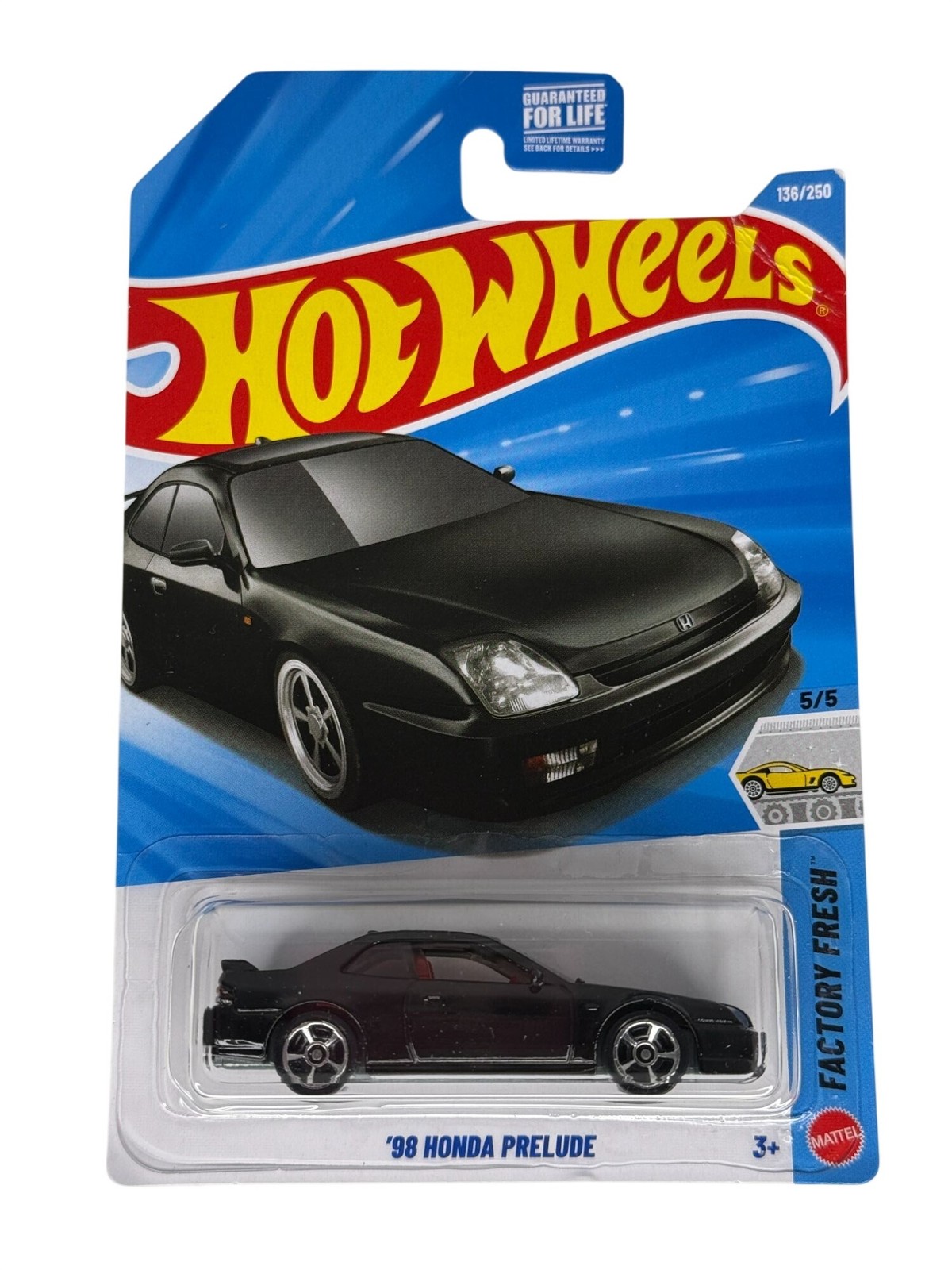 2026 Hot Wheels 98 Honda Prelude Factory Fresh 5/5 136/250 Black 1:64 NOC