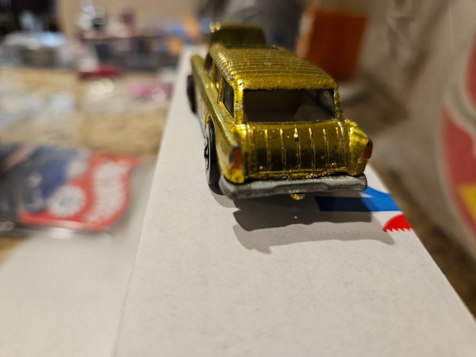HOT WHEELS Custom Nomad Redline SpectraFlame Gold White Int EXC ORIGINAL wButton