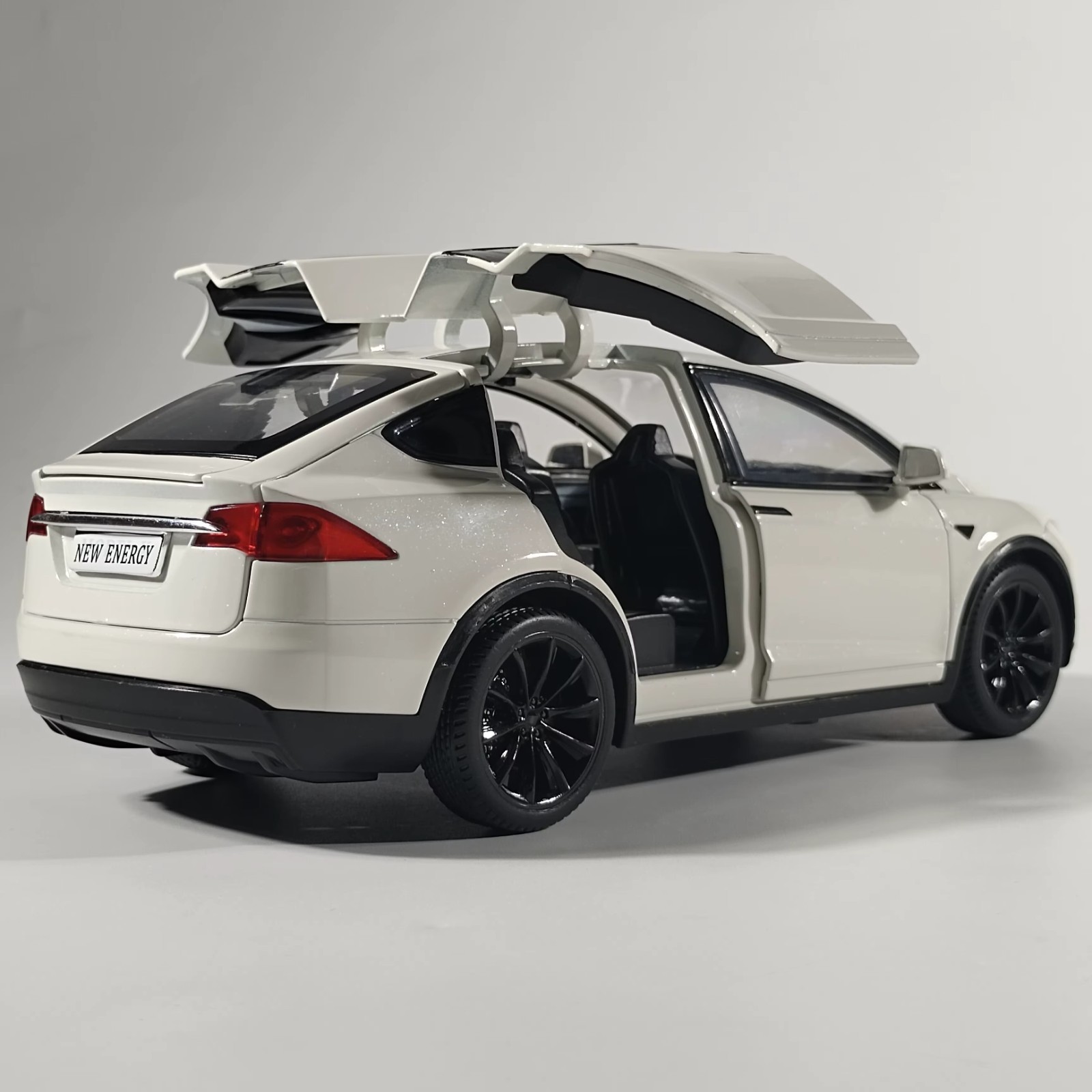 NEW 1:24 TESLA Model X Plaid Alloy Diecast Car Model Sound Light Kids Gift